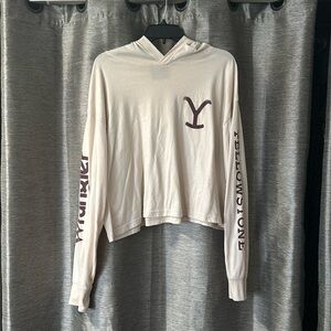 Wrangler Yellowstone Cropped Long Sleeve Shirt with Hood